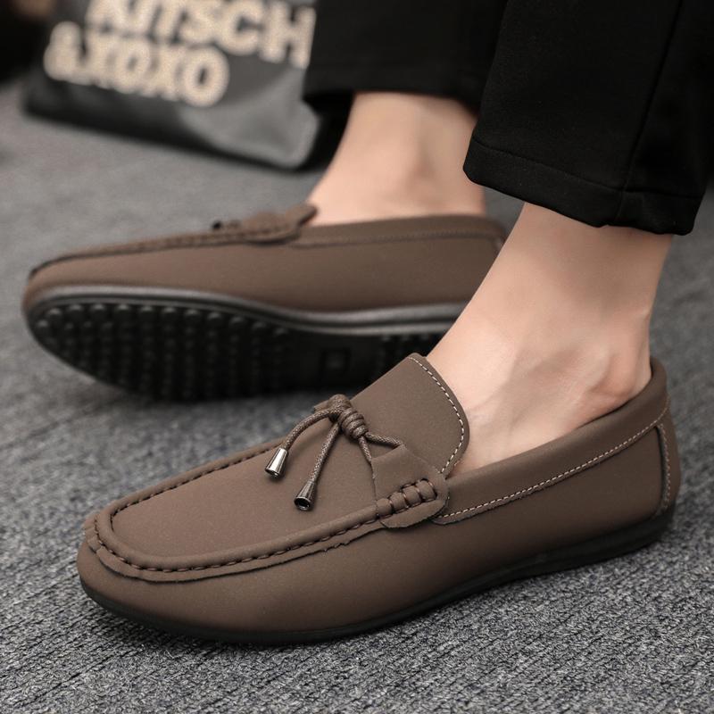 MAEDEF Men's Loafers Casual Flats Business Shoes Men Breathable Lightweight Slip on Boat Shoes Male Comfortable Men Formal Shoes