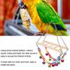 Pet Small Birds Parrot Acrylic Chain Ladder Hanging Bridge Swing Bite Climbing Toy with Bells