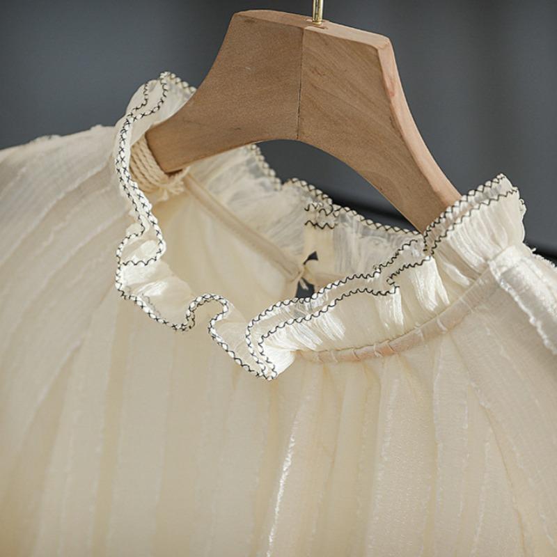 Spring New Women's Loose Casual Simple Lace Shirt