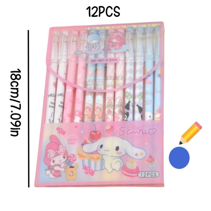 Cute Cartoon Erasable Gel Pen For Students Blue/black Ink 0.5mm Tip