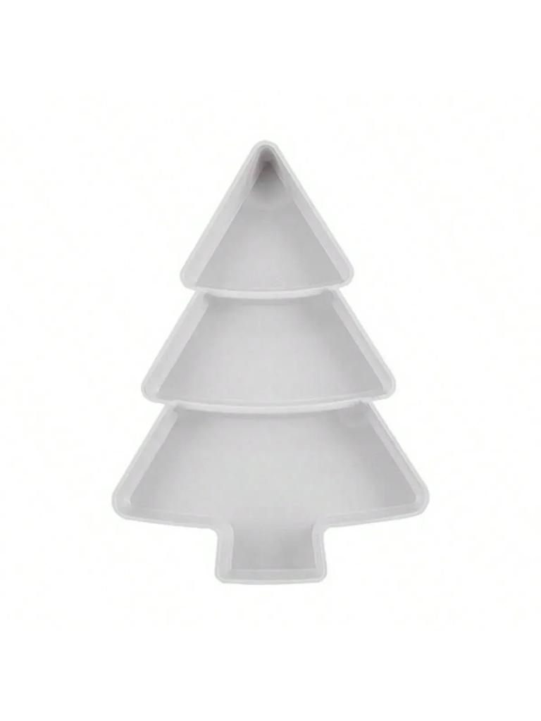 Świąteczny Kreatywny Kształt Choinki Cukierki Przekąski Orzechy Suszone Owoce Plastikowy Talerz Miseczki na Przekąski Miska Taca Śniadaniowa