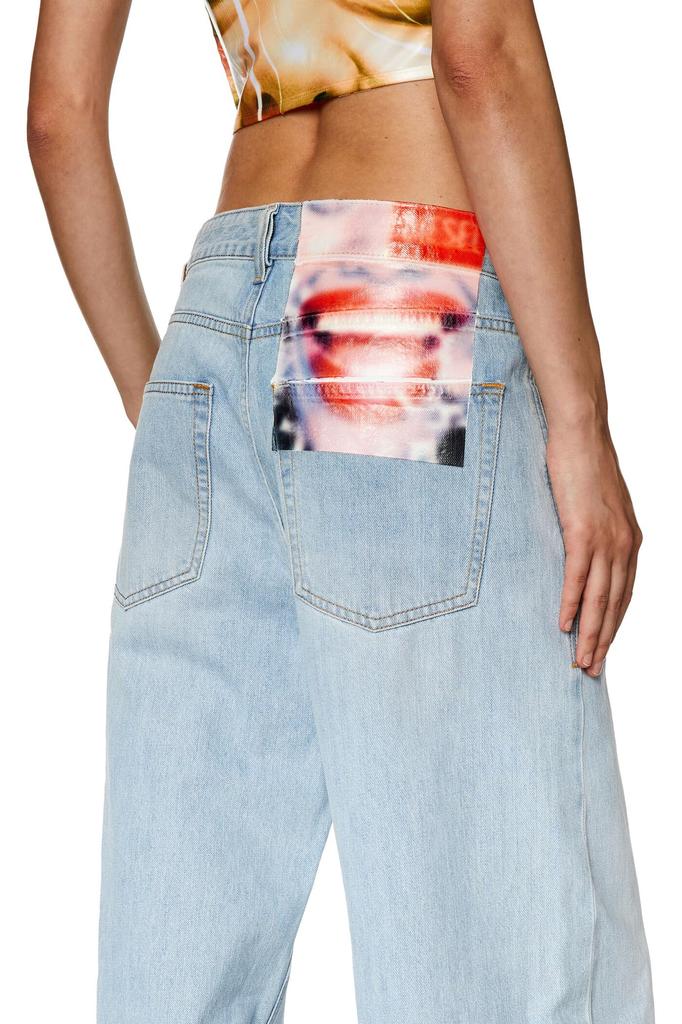 Diesel Women's Loose Fit Denim Pants, Size 23, Indigo Blue, A1222909I12