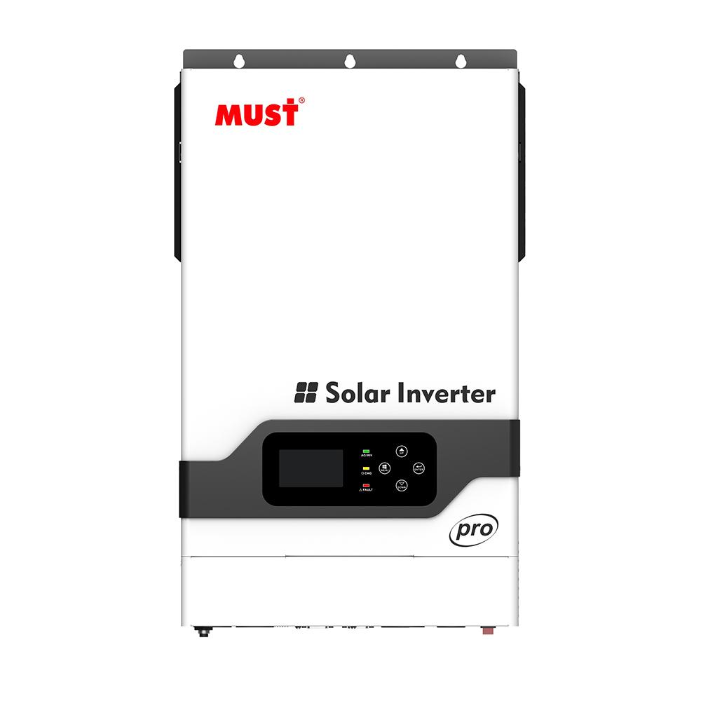 

MUST PV1800 Pro 5200W Высокочастотный гибридный автономный солнечный инвертор 48 В ON Встроенный контроллер заряда солнечной батареи MPPT 80A