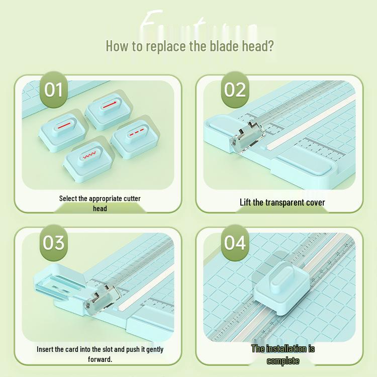 4-in-1 Multifunctional A4 Paper Cutter with Switchable Blades for Photo and Card Cutting
