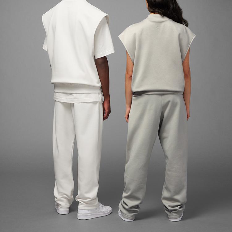 Adidas Originals Trefoil Basketball Sweater Vest 1 with Logo and Ribbed Hem Men Sweater Vest Cloud-White IA3417