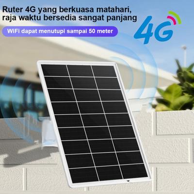 Router Modem 4G LTE Alimentat Solar pentru Exterior cu Slot Card SIM Extender WiFi Solar Acoperire WiFi 50M Baterie 15W și 20000mAh Pentru Rulotă