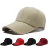 Cappello da baseball da uomo a tesa lunga dura tinta unita protezione solare anti-UV regolabile foro per coda di cavallo berretto da sole esterno Hip Hop casual