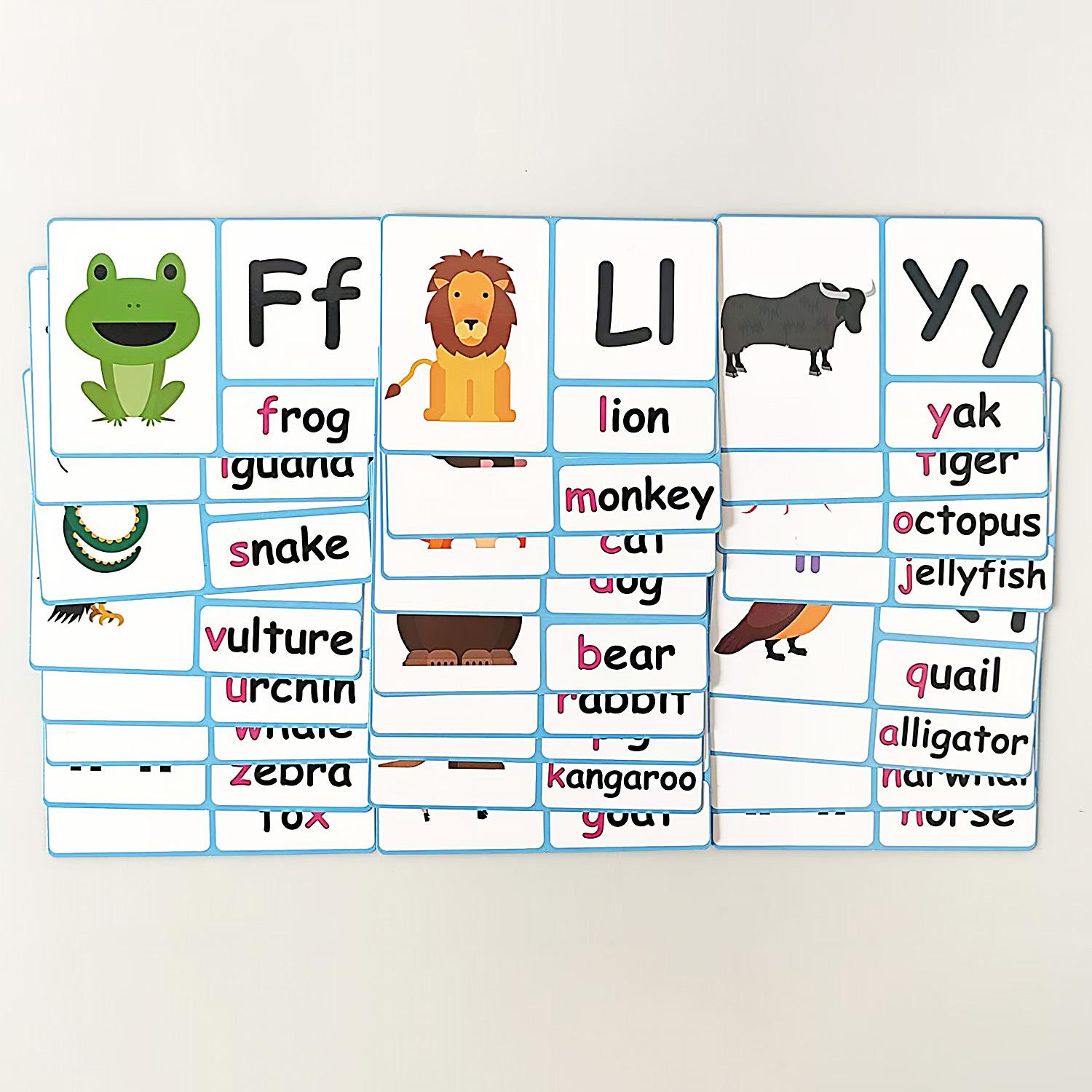 

Детский английский алфавит, правописание, слова-названия животных, пазл для детского сада, раннее образование, познание алфавита, карточки для правописания, игрушки