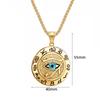 Ancient Egypt The Eye Of Horus Pendant Necklaces For Women And Men Gold Color Stainless Steel Round Jewelry
