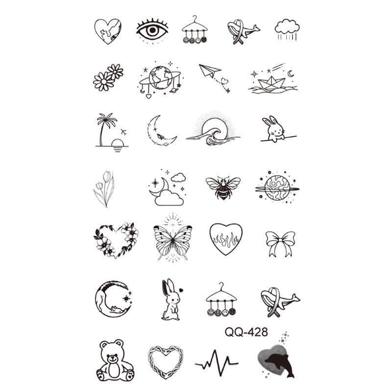 Vanntette Harajuku Koreanske Tatoveringsklistemerker