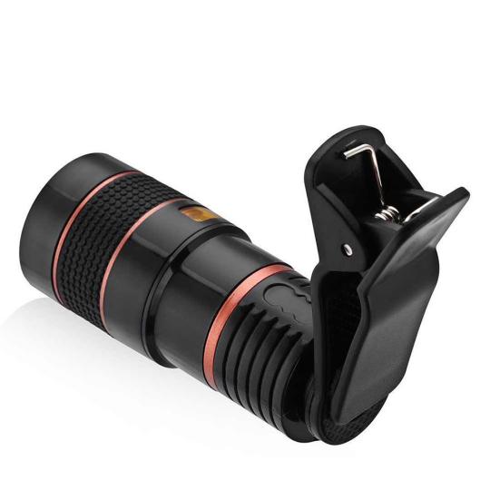 Universal 8X 12X Mobile Phone Camera Telephoto Lens External Telescope with Clip
