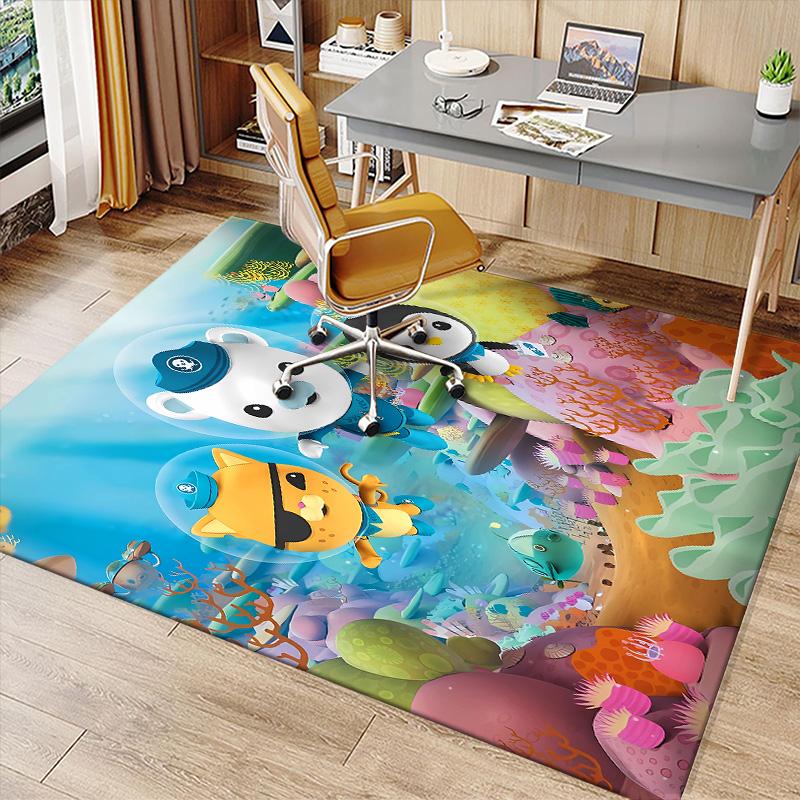 The Octonauts6 Printed Absorbent Washable Carpet, Non-Slip Bathroom Mats, Kitchen Rugs, Yoga Mat,Living Room Entrance, Camping Picnic Rugs