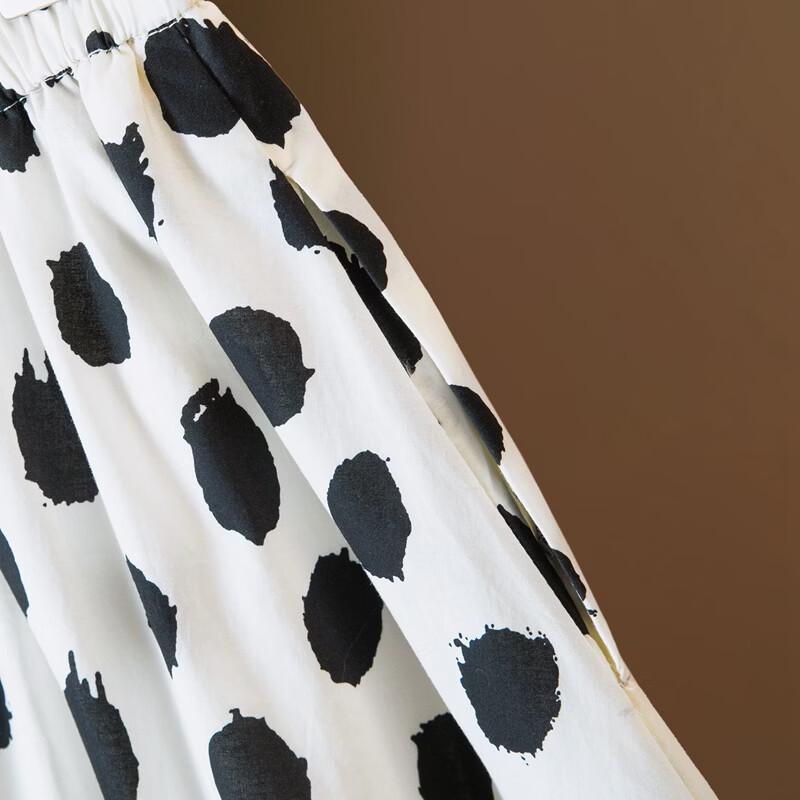 Women's Retro Polka Dot High-Waist A-Line Skirt