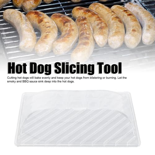 Sausage Cutter, Hot Dog Slicer, Made of Durable Plastic (Clear)