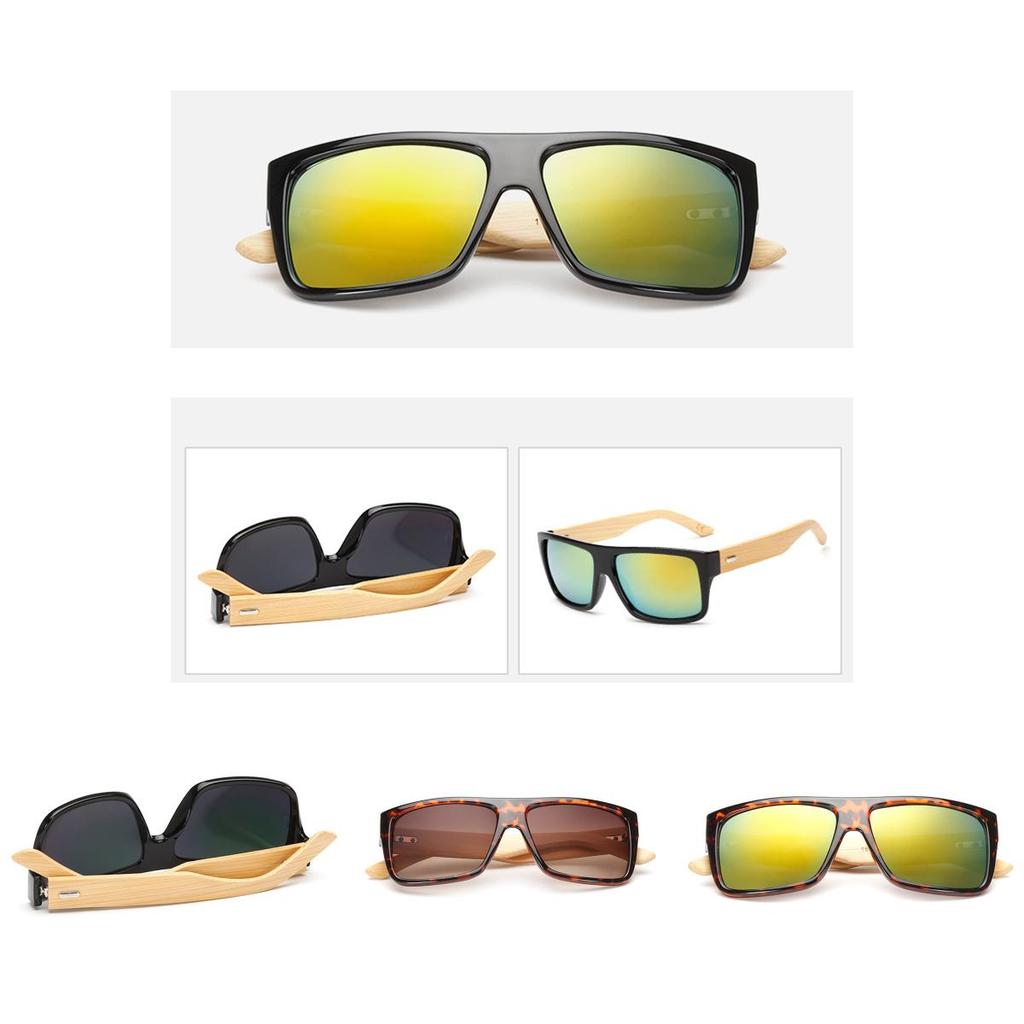 Vintage New Mens Retro Sunglasses Bamboo Wooden Wood Frame Shades Uv400 Glasses