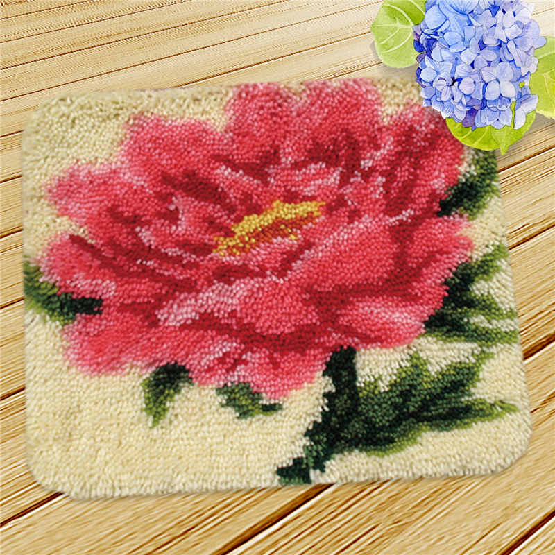 Nicediy Embroidery Latch Hook Rug Canvas Kits Carpet Latch Hook Kits DIY Knitted Fomiaran for Needlework Cross Stitch Crocheting