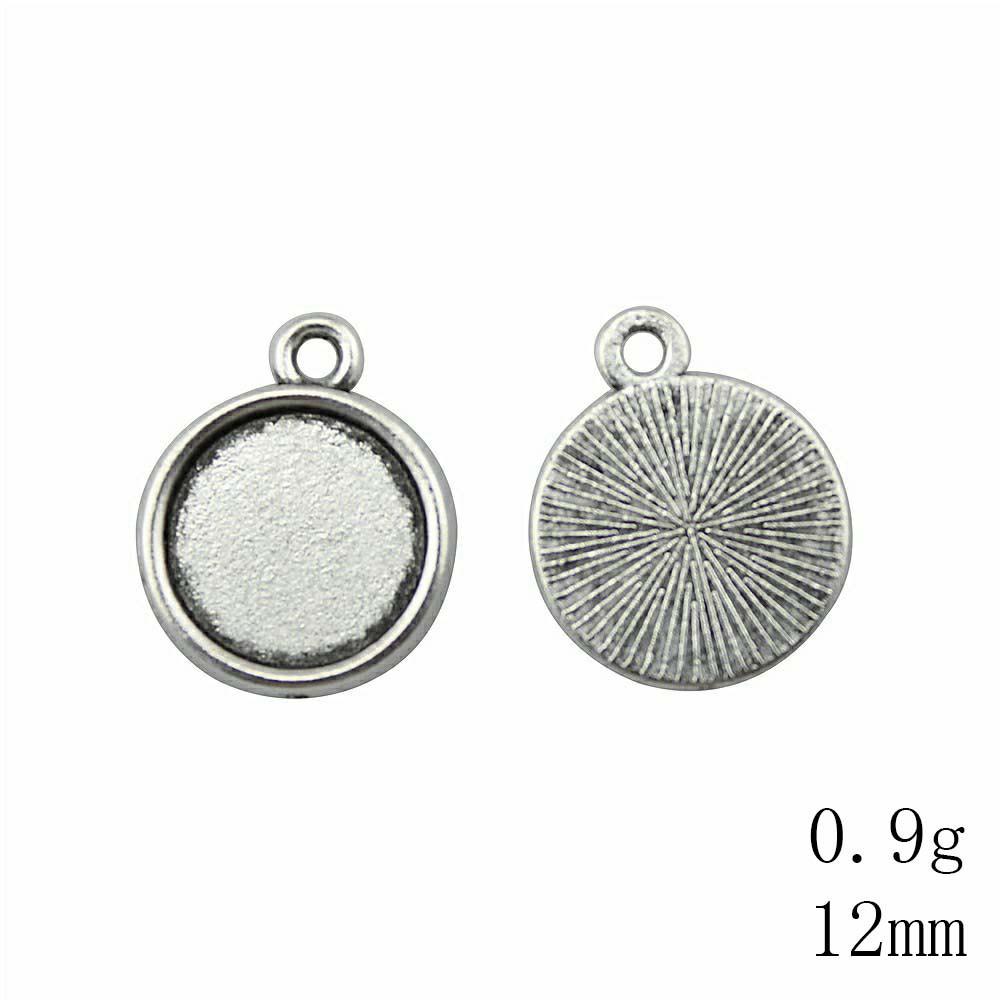 Valentine's Day Accessories For Making Jewelry Fit Round 12mm Glass Cabochon Base Setting Tray Accessories Parts Women's Clothing Bag Accessories