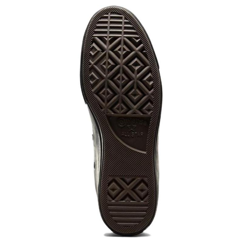 Converse Chuck 70 Black Zip Comfort Temperament Abrasion Absorbing High Top Canvas Shoes Unisex Brown