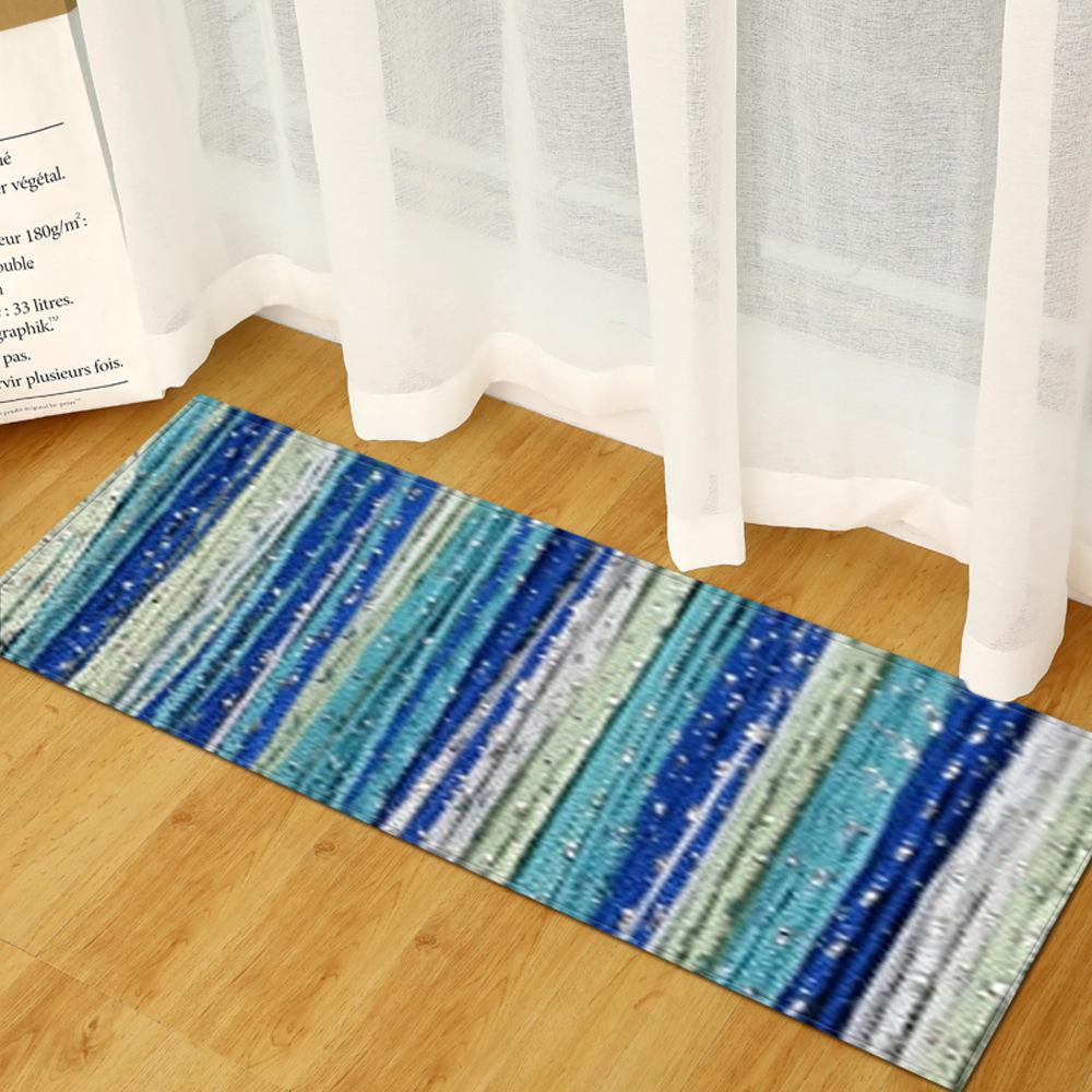 Marble Bathroom Non-Slip Door Mat Bathroom Absorbent Floor Mat Kitchen Dirt-Resistant Long Living Room Carpet