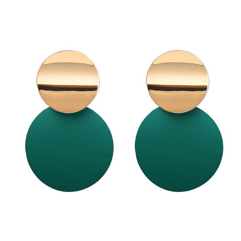 Fashion Statement Earrings Metal Round Geometric Earrings For Women Hanging Dangle Modern Jewelry Punk