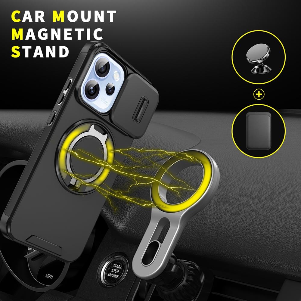 Shockproof Armor Ring Holder Case For OPPO Reno 15 15C 15F Reno15 Pro 5G For Magsafe Magnetic Wireless Charging Cover