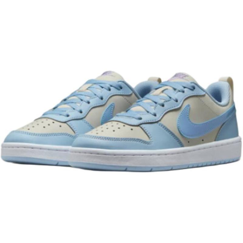 Nike Court Borough Abrasion Resistant Low Top Kids' Skateboarding Shoes Blue Yellow Teenagers Sneakers IH4048-001