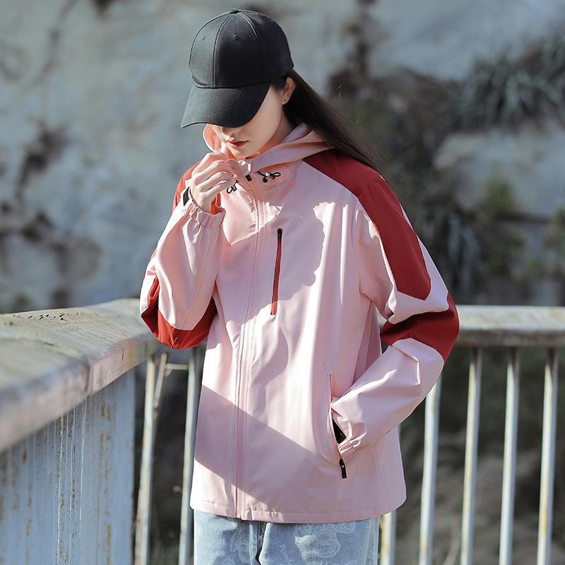 Thin Single-layer Jacket for Men, Autumn Outdoor Couple Style, Windproof and Waterproof Single-layer Jacket, Versatile Soft-shell Jacket for Women