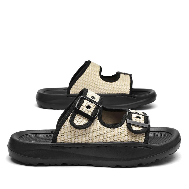 Fashion Non-Slip Casual Man Loafers Comfortable Slip on Mens Half Drag Beach Cool Slippers Men's Office Flats Mesh Cloth Walking Shoes