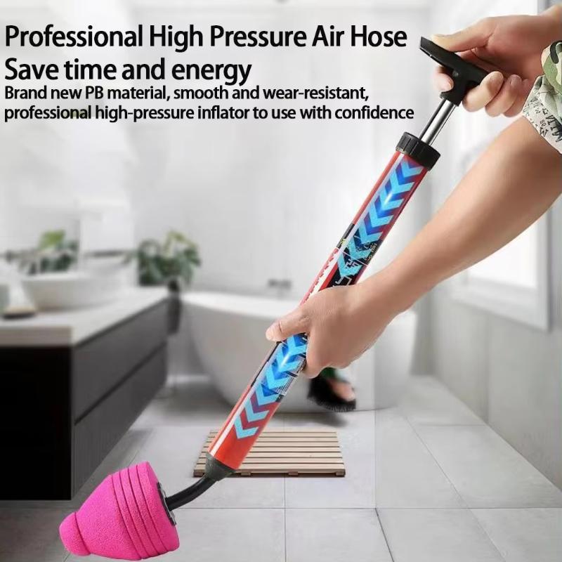 High-efficiency Pneumatic Toilet Unclogger High-pressure Drain Pipe Blockage Remover Suitable for Home Kitchen Bathroom Use one size