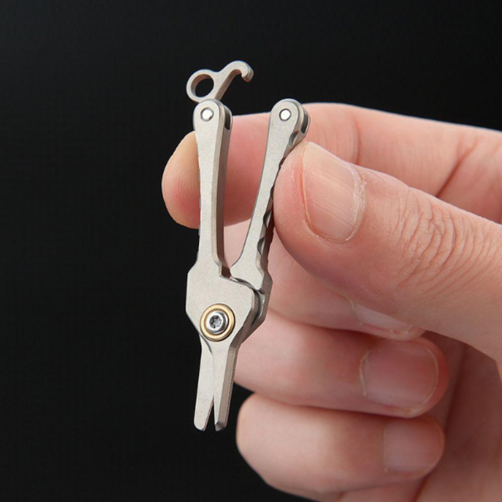 Mini Unisex Nose Hair Trimmer Silver Beard Trimming Titanium Alloy Scissors  Outdoor Tool