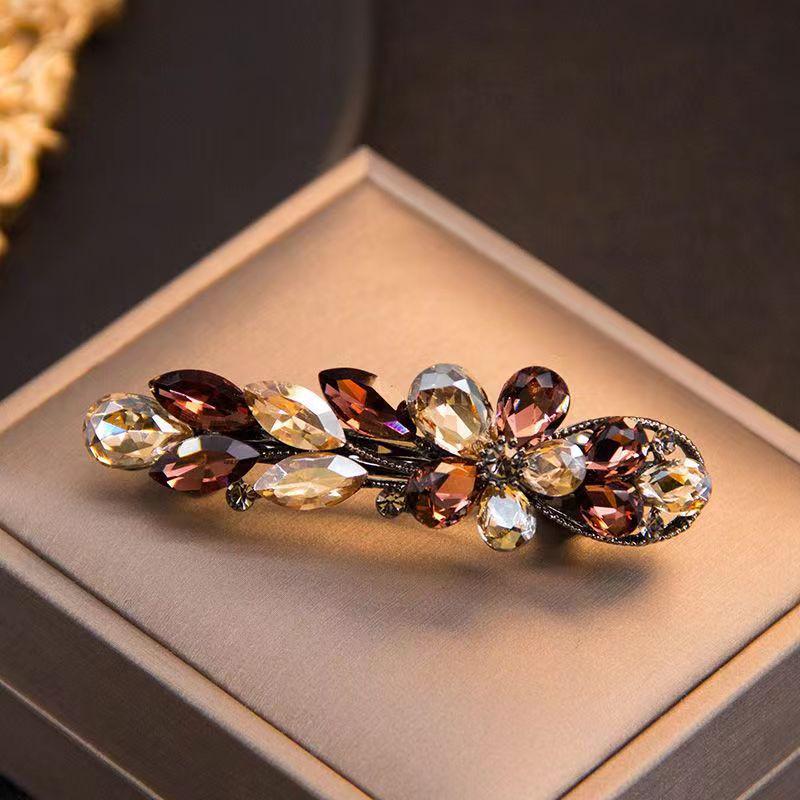Geometric Rhinestone Crystal Hair Clip - Korean Style Celebrity Trend for Bangs and Straight Hair