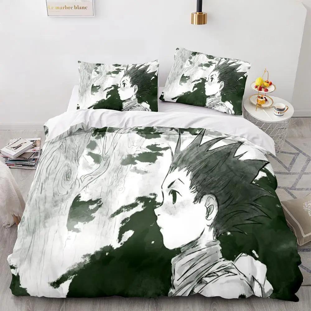 Fashion 3d Printing Anime Hunter × Hunter Bedding Set Single Twin Full Queen King Size Bed Set Adult Kid Bedroom Duvet Cover Set