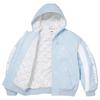 Supreme X Jordan Hooded Leather Jacket Light Blue
