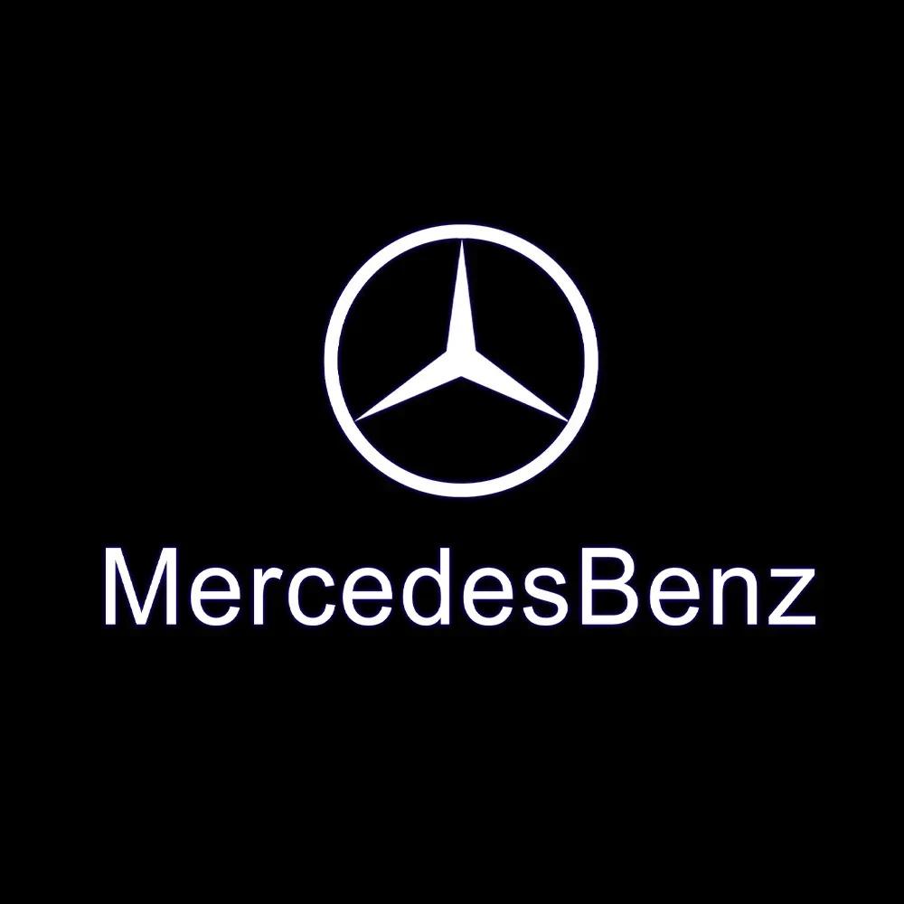 Car Sticker 2X Car Door Sign Welcome Light LED Projection Light For Mercedes Benz AMG GLC GLA GLE GLS GL W204 W176 W205 W213 W16