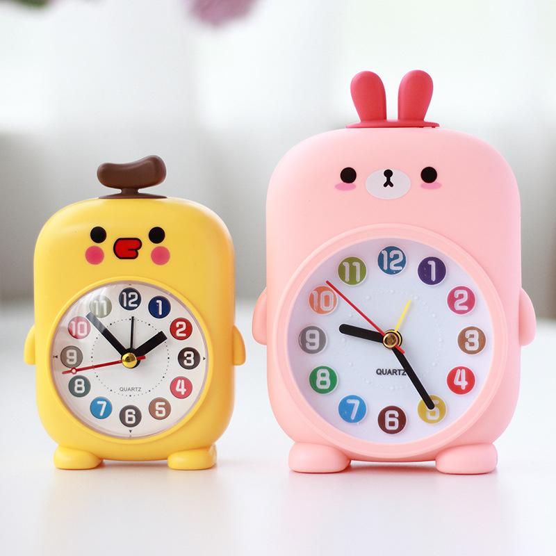 Creative Cartoon Alarm Clock Cute Pet Animal Alarm Clock Desktop Clock Cute Children Student Wake Up Electronic Alarm Clock