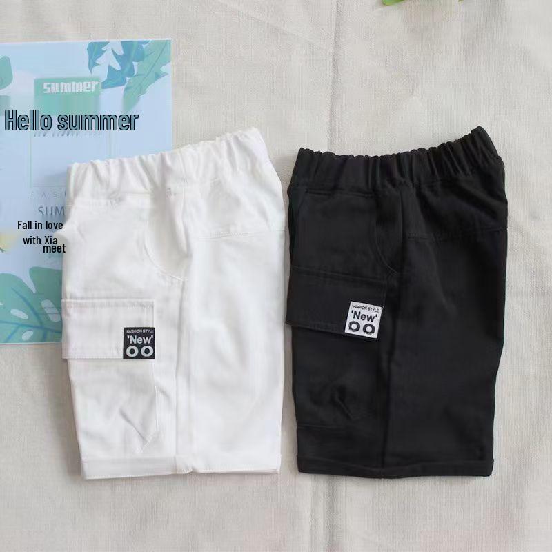 Trendy Boys' Breathable Summer Workwear Shorts - Casual, Loose Fit for Toddlers & Babies