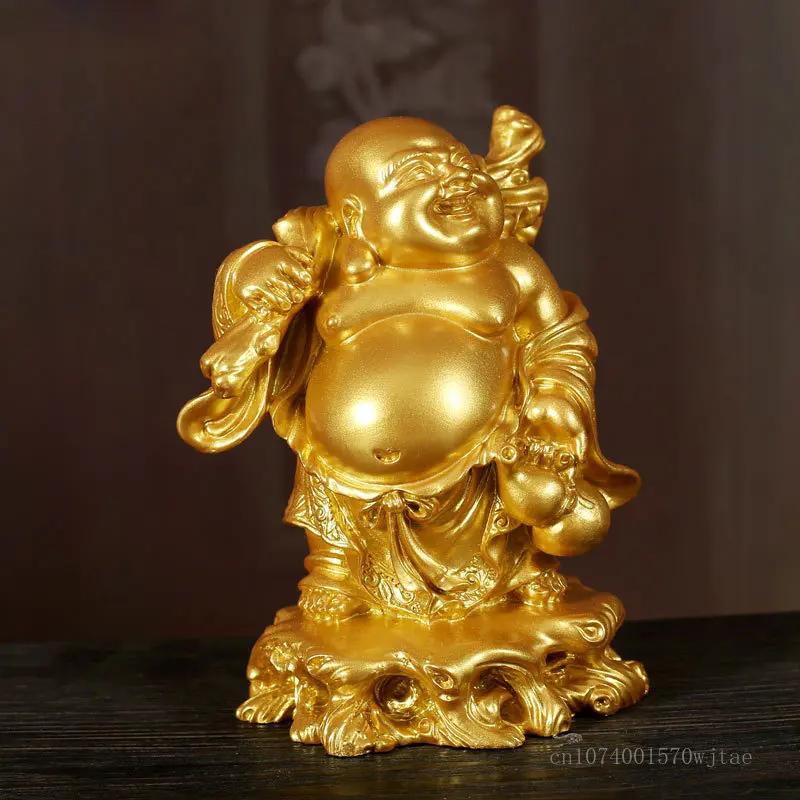 Statua Creativa del Buddha Maitreya, Decorazione Scultorea, Casa, Soggiorno, Ufficio, Artigianato in Resina Regalo, Fengshui, 1 Pezzo