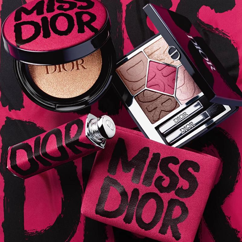 DIOR Stunning Pink Limited Satin Lock Makeup Cushion Charming Lipstick Gift Box Edition Makeup Set Creamy Skin Silky Natural Boosting Color