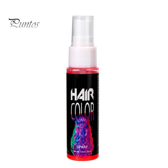 30ML Disposable Hair Color Spray Quick Drying Natural Plants Men Women Temporary Instant Hair Dye Coloring Agent Halloween Cosplay Party Makeup Props