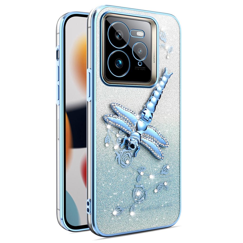 KADEM For Realme GT 7 Pro 5G Case Dragonfly Kickstand TPU Flowers Glitter Phone Cover