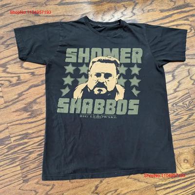 Vintage 2000s The Big Lebowski Shomer Shabbos SHIRT Medium Y2K Distressed Vintage Washed Stretched Designer Clothes Slightly