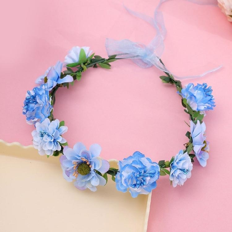 Flower Headbands Floral Garlands Crown Hair Wreath Bright Color Crown Wedding