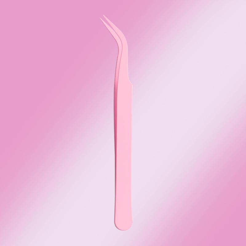 123mm Anti-Stick, No-Glue, Stainless Steel Round Tip Colored Tweezers for Jewelry and False Eyelashes