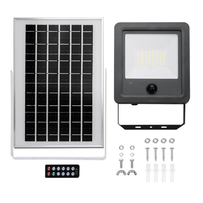 Floodlight - EDM - 31863 - 300 W - 1800 LM - Solar with Motion Detector