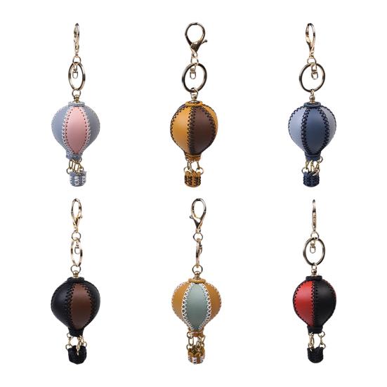 DIY Faux Leather Craft Kit Handmade Hot Air Balloon Keychain