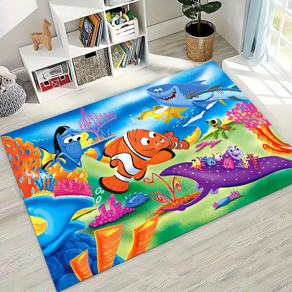 3D kreslený koberec Podmořský svět Hledá se Nemo pro ložnici, obývací pokoj, pohovku, dekorace na vchodové dveře domu, velká protiskluzová podlahová rohožka pro děti, dárek
