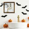 Removable PVC Wall Art Halloween Skeleton Art, Funny Bathroom Toilet Decal with Ghost Clown, Skull Decor for 2D Wooden Sign, Spooky Waterproof Sticker