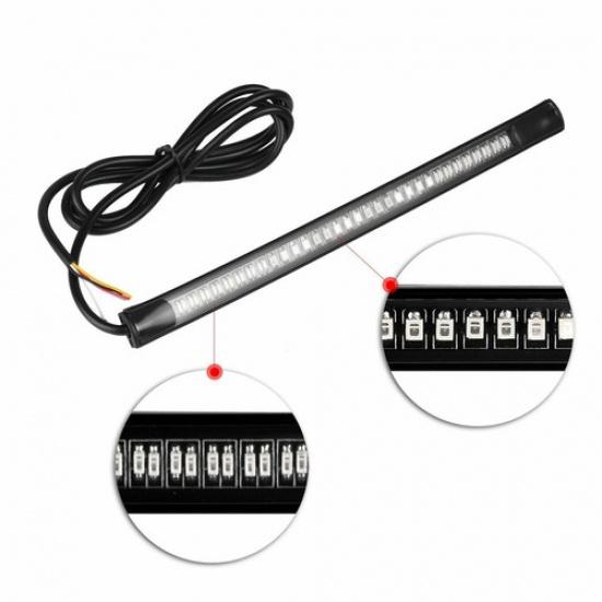 48 LED Flexible Car Wireless Remote Lamps Red Color Turn Signal Brake Light 22''