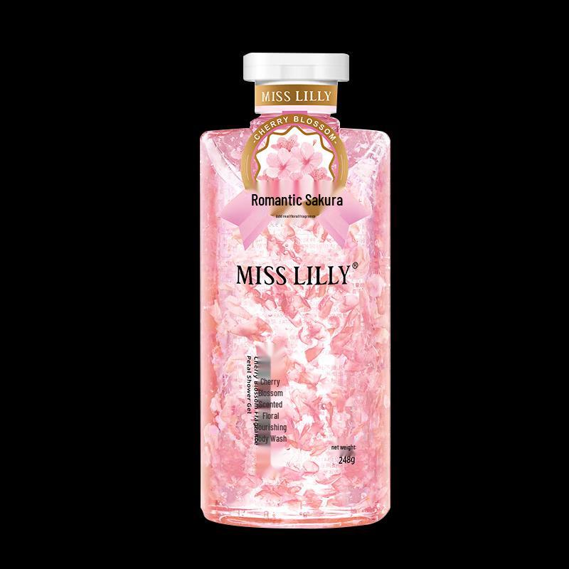 Coffret bain et corps parfumé à la rose Miss Lilly, 7 pièces