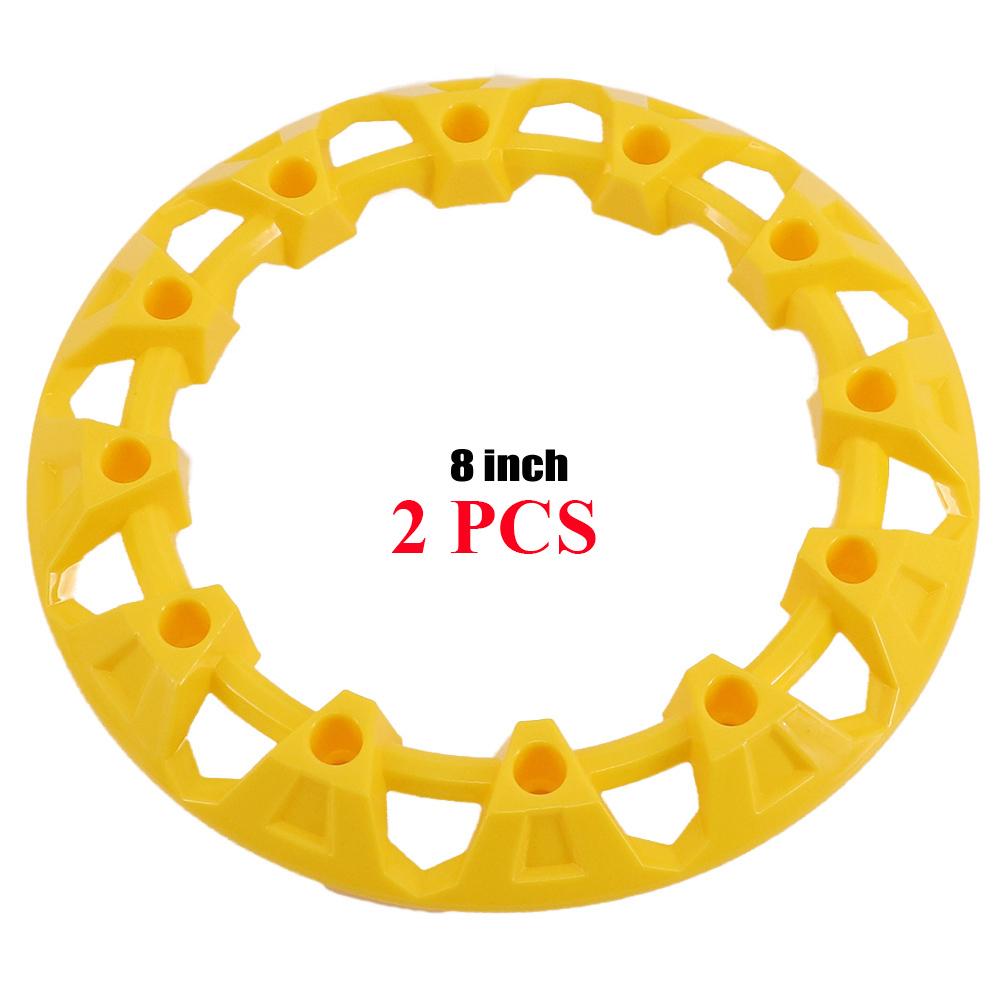 2Pcs 8-inch ATV Wheel Trim Hub Protection Decor Rim Cap Universal Vehicle All Terrain Wheel Plastic Cover Fit 8 Inch Tires